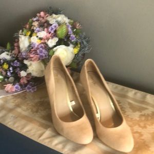 SOLD Beige Suede Heels